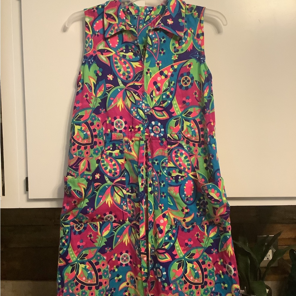 Vintage psychedelic dress Sz L